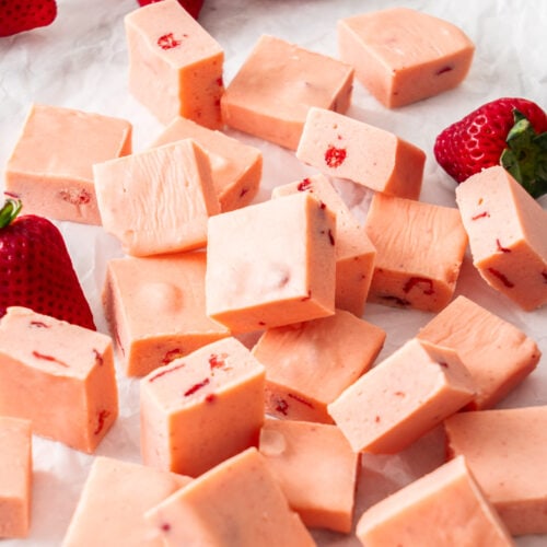  Easy Valentine’s Strawberry Fudge